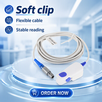 Compatible avec le capteur Spo2 Edan IM70, clip de doigt IM9A pour adulte, 8 broches, 3 mètres, sonde Spo2 réutilisable pour usage hospitalier