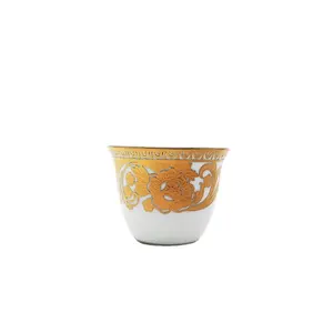 70ml ucuz porselen arapça çay fincanı setleri altın kaplama kahve cawa fincan