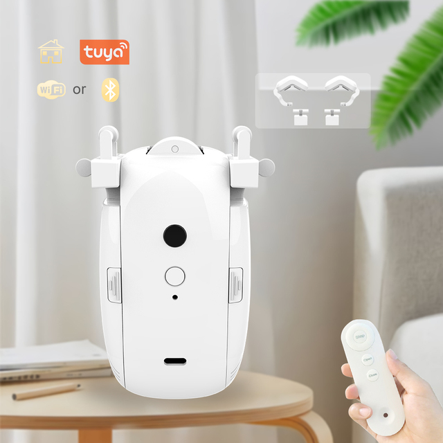 New Tuya Smart Curtain Automation WIFI Wireless Motor T U Track Curtains Robot Alexa Voice Control Curtains Robot