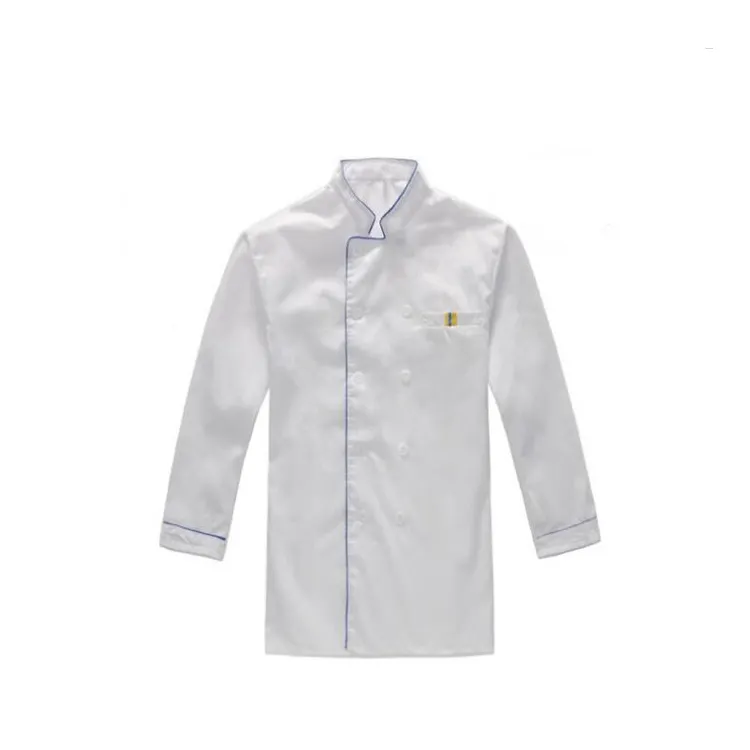 Restoran mutfak şefi üniforma beyaz şef Coats ceketler 2022 toptan en iyi fiyat uzun kollu restoran ve Bar pamuk M-3xl