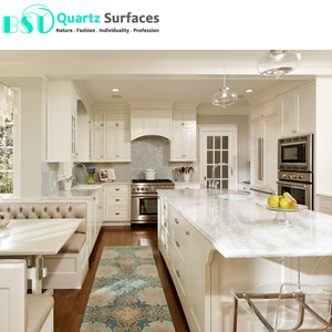 Countertop với màu trắng artificia màu thạch anh đá cẩm thạch nhà bếp đá <span class=keywords><strong>Granite</strong></span> Carrara Trắng calacatta Vanity thạch anh - Product Image 5