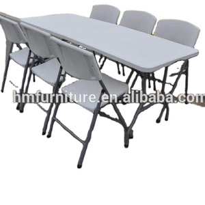 Ensemble <span class=keywords><strong>table</strong></span> <span class=keywords><strong>et</strong></span> <span class=keywords><strong>banc</strong></span> pliants en plastique pour extérieur, usage général, 72 pouces - Product Image 5