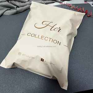 Faible MOQ, sacs d'expédition biodégradables blancs, logo argenté personnalisé, enveloppes en polyéthylène, emballages en plastique, sacs pour vêtements - Product Image 6