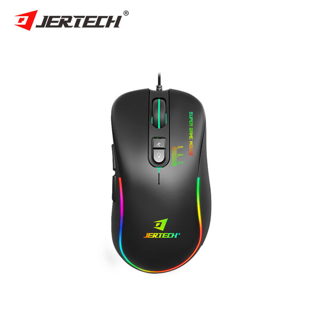Jertech XP13 Waterproof 40G Acceleration 6400 3600 DPI 6D Wired 7D 7-Color RGB Backlit Right Hand Optical Ergonomic Gaming Mouse