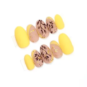 Handmade Private Label Almond Press On Nails With ODM Service