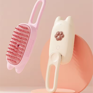 人気沸騰中 ペット用スプレーブラシ ワンボタンスプレーブラシ 毛取り 猫と犬の毛の飛散防止 電動ペットグルーミングコーム - Product Image 3