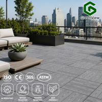 Planches de terrasse en composite bois-plastique modernes pour extérieur - Revêtement de sol étanche à emboîtement pour balcon et jardin, installation DIY