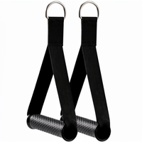 Poignée portable robuste pour machine à câbles, en sangle de nylon résistante, avec anneau en D sans couture, pour exercices triceps en salle de sport