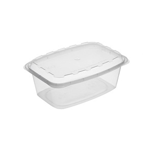 Contenedor <span class=keywords><strong>rectangular</strong></span> de plástico para alimentos, caja de embalaje desechable para llevar, con tapa, 1500M - Product Image 6