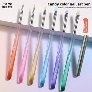 ชุดแปรงเจลยูวีทรงกลมขนาดใหญ่แบบญี่ปุ่น 6 สีไล่เฉด สำหรับอะคริลิกและงานเพ้นท์เล็บ - Product Image 1