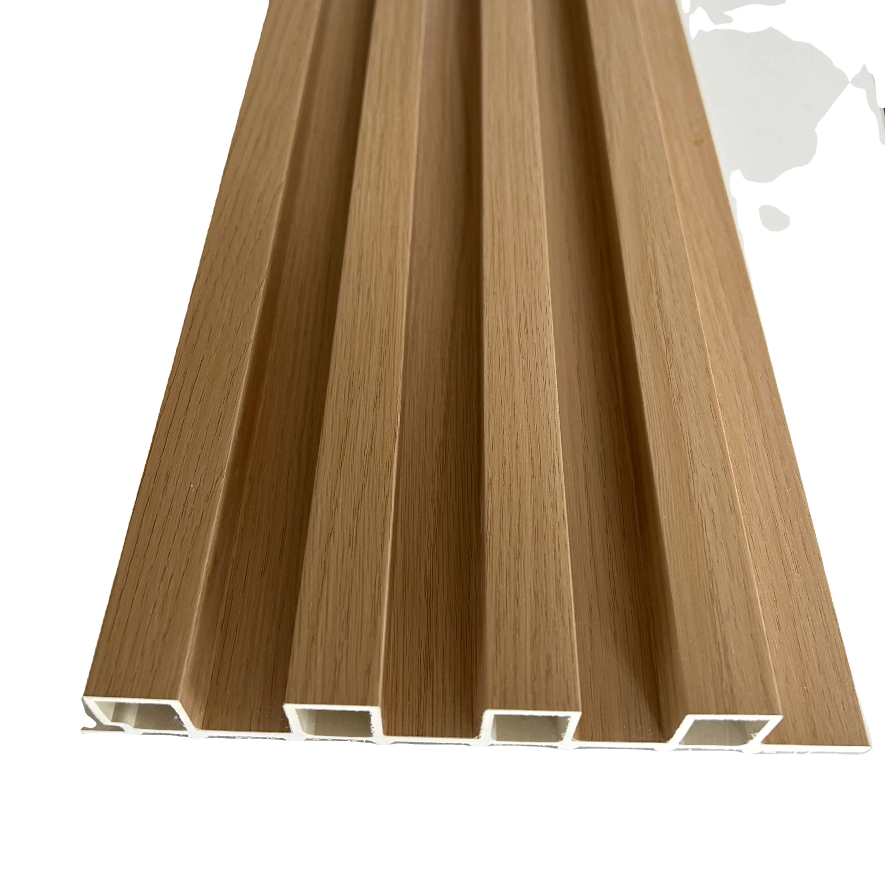 Paneles de madera de nogal panel interior grano de madera PVC WPC paneles de pared