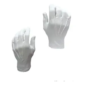 Guantes Cortos de Algodón Blancos para Adultos, para Fiestas de Disfraces, hasta la Muñeca, Unisex, Marca The Dove, Modelo Listen - Product Image 1