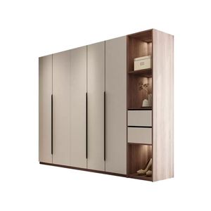 Sang Trọng Ý Thiết Kế Tổ Chức Tủ Quần Áo Mdf Bản Lề Cửa Tủ Quần Áo Nội Thất Phòng Ngủ Tủ Quần Áo Para Habitacion Với Cửa Kính - Product Image 2
