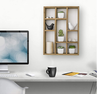 Rangement mural mobile en bois à compartiments multiples pour la décoration intérieure étagères flottantes en bois pour la décoration murale