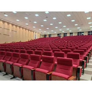 Wholesale High Back Folding Writing Pad Fabric Auditorium Chair Auditorium Chairs Fold School Furniture