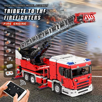 Mould King 17022S 4886PCS Serie de ingeniería RC Fire Ladder Truck Building Block Model Technical Educational Toy Festival Gift