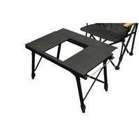 Table de camping pliante moderne en aluminium léger avec housse en maille, mobilier d'extérieur portable pour pique-nique