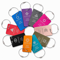 Etiquetas de Equipaje de Metal con Logotipo Personalizado, Grabadas con Láser, de Aluminio Anodizado, con Nombre y Número de Teléfono, para Maletas, Regalo Promocional de Viaje