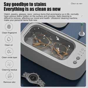 Machine de <span class=keywords><strong>nettoyage</strong></span> ultrasonique à deux vitesses de régulation de température, 15W, pour lunettes, bijoux, pinceaux de maquillage - Product Image 3