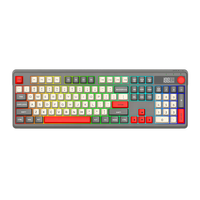 USB-C filaire pleine grandeur Nouvelle tendance Trois couleurs Keycap ABS Matériel arc-en-ciel 104 touches Clavier de jeu rétroéclairé 7 couleurs