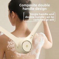 Brosse de bain électrique à long manche avec double engrenage et double vitesse de rotation, étanche IPX7 pour le corps, brosses de bain, éponges