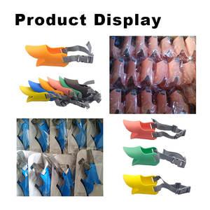 깃털 장식 안티 랜덤 먹고 물린 커버 도매 부드러운 실리콘 애완 동물 개 입 총구 - Product Image 6