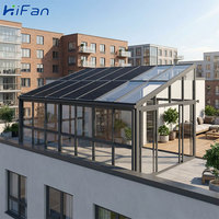 Pergola solaire photovoltaïque autoportante de luxe avec structure de toit en acier Zn-Al-Mg, installation facile