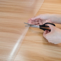 Tapis de protection transparent en PVC pour chaise de bureau et table, pour sols en bois dur, antidérapant, résistant aux taches, lavable, épaisseur 1-1,5 mm, rectangulaire, machine