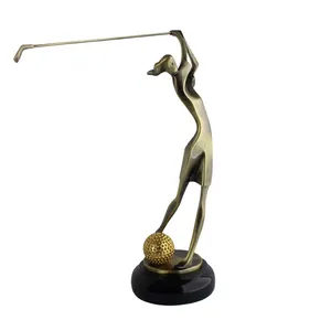 Vente en gros de récompenses de golf statue personnalisée sculpture types de golf de récompenses sportives
