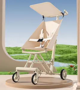 Carrinho de bebê dobrável portátil para viagens carrinho de bebê leve de armazenamento com um clique para embarque em aviões