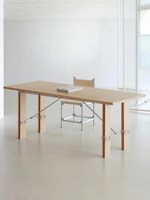 Escritorio de Oficina Bauhaus, Moderno y Minimalista, Mesa Larga para Reuniones, Eje Óptico, Tablero de Abedul Marino, Resistente a las Manchas, Banco de Trabajo, Estudio, Dormitorio