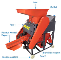 Machine à décortiquer les cacahuètes multifonctionnelle de type sec, mini décortiqueuse électrique pour cacahuètes, machine à éplucher les cacahuètes, vente chaude directe usine