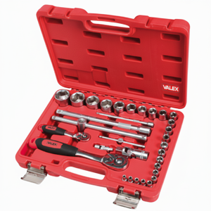 VALEX 32 pezzi Set CRV chiavi a Socket di qualità 1460683 da te con chiavi quadrate Torx Hex Bit prese con finitura cromata OEM personalizzabili - Product Image 2
