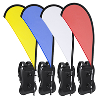 Drapeau personnalisé pour sac à dos, drapeaux de course, bannières publicitaires double face pour extérieur, mât en aluminium, polyester écologique, forme goutte d'eau