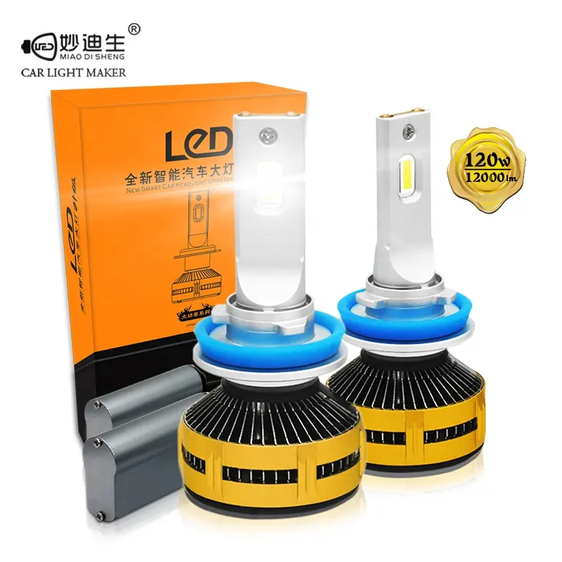 MiaoDiSheng F100 Universal 12000lm 120w H1 H4 H7 H11 HB3 HB4 9005 9006 High Power Led Headlights Auto Lighting Systems