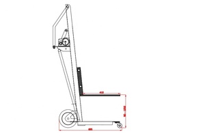 Khổng lồ di chuyển chất lượng tốt công suất 120kg mini tay winch ngã ba nâng <span class=keywords><strong>Stacker</strong></span>, 1050 mét liftsmart straddle chân Hướng dẫn sử dụng <span class=keywords><strong>Stacker</strong></span> - Product Image 6