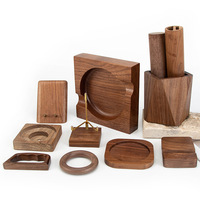 Boîte de rangement autoportante en bois sculpté, personnalisable OEM (couleur et forme), pour décorations d'intérieur, en noyer noir, marque Keyier