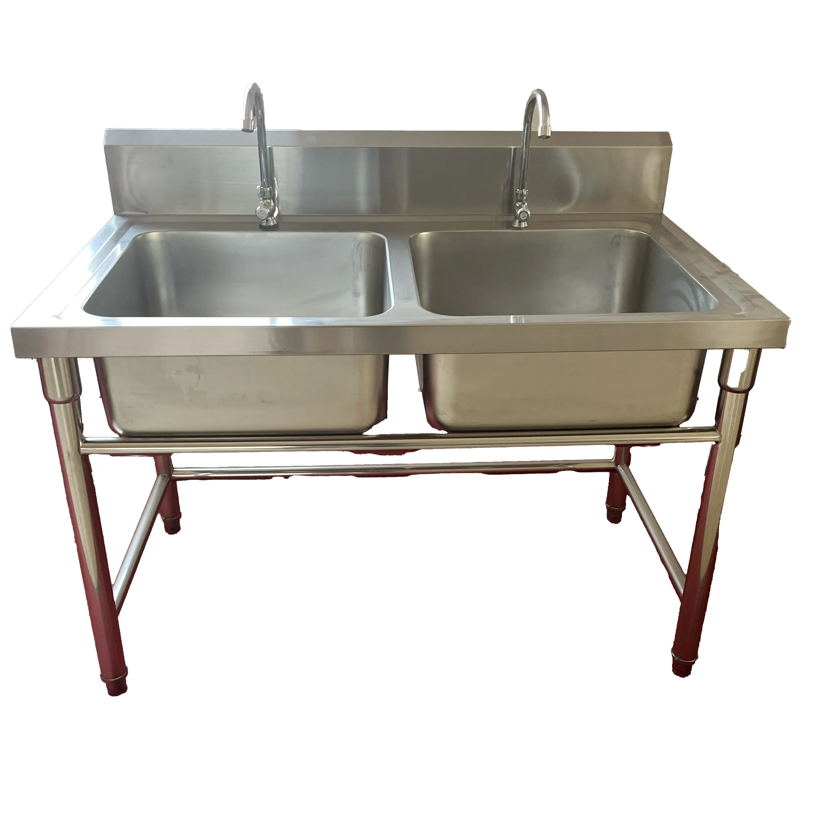 Customized Hotel Restaurant Supplies Stainless Steel Double Sink For Kitchen