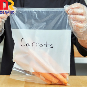 Custom Clear Reusable Gallon Food Storage Zipper LDPE Plastic Saddle Slider Ziplock Freezer <b>Bags</b> - Product Image 5