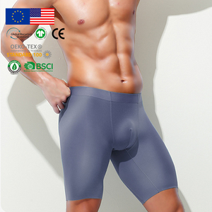 Sous-vêtements pour hommes, caleçons longs en modal noir, fabrication directe, tissu lisse et confortable, coupe sportive, caleçons et boxers pour hommes - Product Image 2