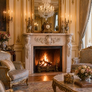 Customized Marble Fireplace Modern Hand Carved Luxury Classical Persia Beige Marble Fireplace Mantel Marble Fireplace Surround - Product Image 4
