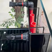 Aquarium en verre avec meuble en aluminium peint et filtre à sump intégré à 3-4 compartiments