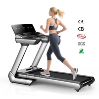 Gimnasio comercial Equipo eléctrico de lujo con pantalla táctil para máquina de cinta de correr en casa