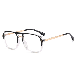 MS 81082 <span class=keywords><strong>2023</strong></span> Meilleures ventes Vente en gros Nouvelles lunettes carrées pour hommes Métal TR90 Optique Anti-lumière bleue Lunettes Monture Stripe Design - Product Image 3