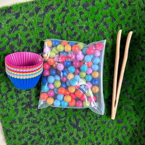 Juguetes de Clasificación de Arcoíris con Pinzas de Madera Montessori <span class=keywords><strong>Waldorf</strong></span>, Bolas y Vasos para Niños, Piezas Sueltas para Educación en Casa y Preescolar - Product Image 3