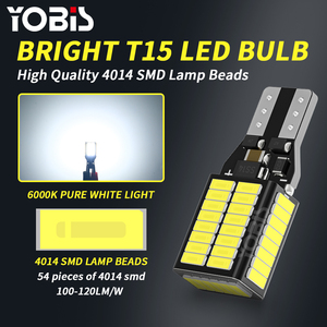 YOBISขายส่งT15 4014-54 Bcakupย้อนกลับโคมไฟไฟท้ายรถไฟเบรคอัตโนมัติLED Canbus <span class=keywords><strong>WY16W</strong></span> W16W T15 หลอดไฟเลี้ยวสัญญาณหลอดไฟ - Product Image 4