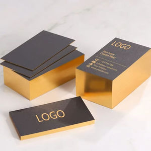 Offre Spéciale : Cartes de Visite et Cartes de Remerciement en Papier Kraft avec Impression de Logo <span class=keywords><strong>Personnalisé</strong></span> et Estampage à Chaud Doré – Faible Quantité Minimale de Commande - Product Image 3