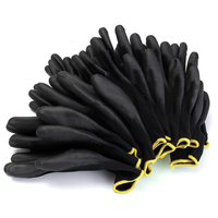 Guantes de Trabajo Antiestáticos Recubiertos de PU, Guantes Negros Seguros ESD con Agarre de PU en la Palma para Manipulación de Precisión y Electrónica
