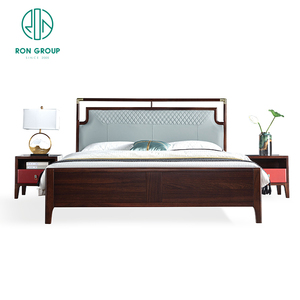 Muebles de Dormitorio de Madera de Palisandro de Alta Gama al por Mayor con Mesita de Noche, Cama King Size China, Camas de Madera - Product Image 2