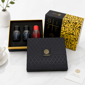 Perfume <b>Drawer</b> Sliding Box Rigid Ribbon <b>Pull</b> Velvet Tray <b>Gold</b> Foil Stamping Fragrance Attar Oud Gift Packaging Factory - Product Image 2